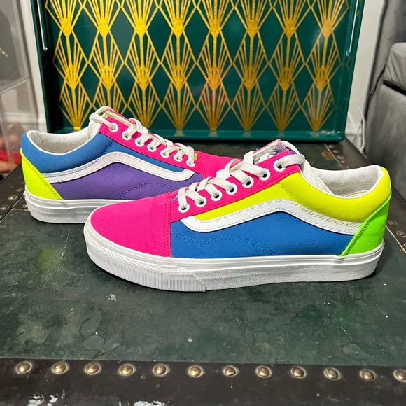 NEW bright color block vans - Picture 1 of 4